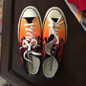 Flame Converse Chuck Taylors